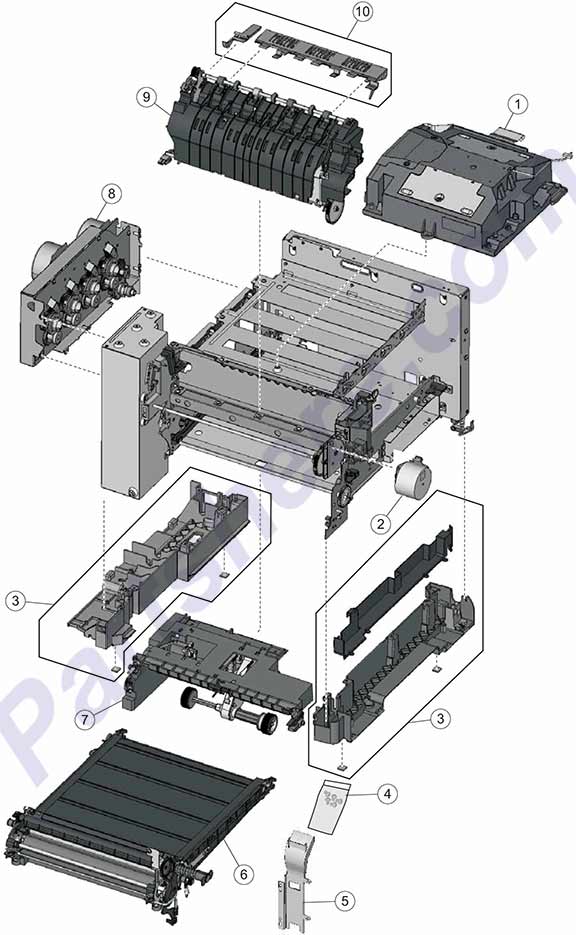 40X0411 Lexmark Narrow Media Flag View Part Diagram