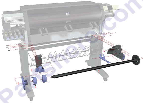 HP parts picture diagram for Q1273-60080
