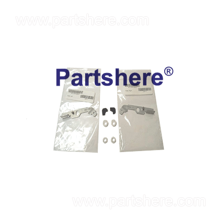 C4084-67910 - Paper pickup plate kit - Kit includes left and right metal paper guide plates, both white plastic bushings for each side and both black plastic covers for plate ends