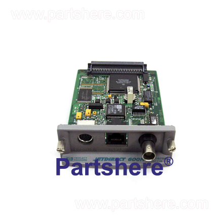 J3111-61001 - JetDirect 600N EIO internal print server 10Base-T, 10BASE-2, and LocalTalk LAN interface board - Has one RJ-45, BNC, and 8-pin DIN connector