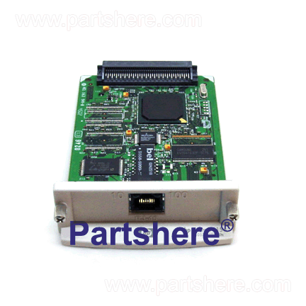 J7934G - JetDirect 620n internal print server - 10BaseT and 100BaseTX LAN interface board - Plugs into peripheral EIO slot - Has an RJ-45 connector