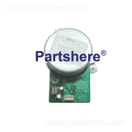 RK2-0419-000CN - DC stepper motor assembly - Drives all rollers and Fuser Assembly via the main drive gear assembly - Mounts on the inside rear of the right side plate assembly