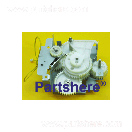 RM1-0283-080CN - Paper pickup drive assembly - Includes the drive gears and solenoid mounted on a bracket assembly