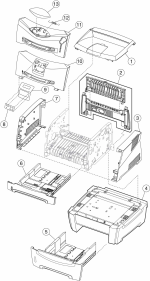HP parts picture diagram for 40X1309