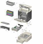 HP parts picture diagram for 40X1404