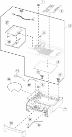 HP parts picture diagram for 40X5804