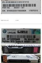 OEM 805361-001 HPE 80GB hot-plug Solid State Driv at Partshere.com