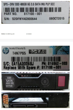OEM 817108-001 HPE 480GB hot-plug Solid State Dri at Partshere.com