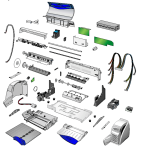 HP parts picture diagram for C8128-67002