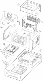 HP parts picture diagram for 40X2814