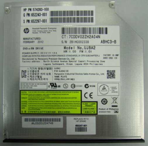 HPE 652297-001 SATA DVD-RW optical drive (Jac - OEM, Compatible, or Used - Partshere.com