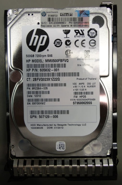 HPE 653953-001 500GB hot-plug dual-port SAS h - OEM, Compatible, or Used - Partshere.com