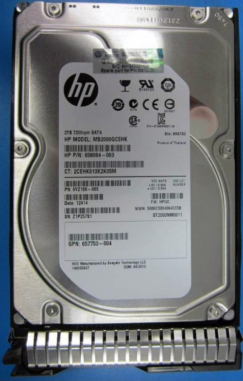 HPE 658102-001 2TB hot-plug SATA hard disk dr - OEM, Compatible, or Used - Partshere.com