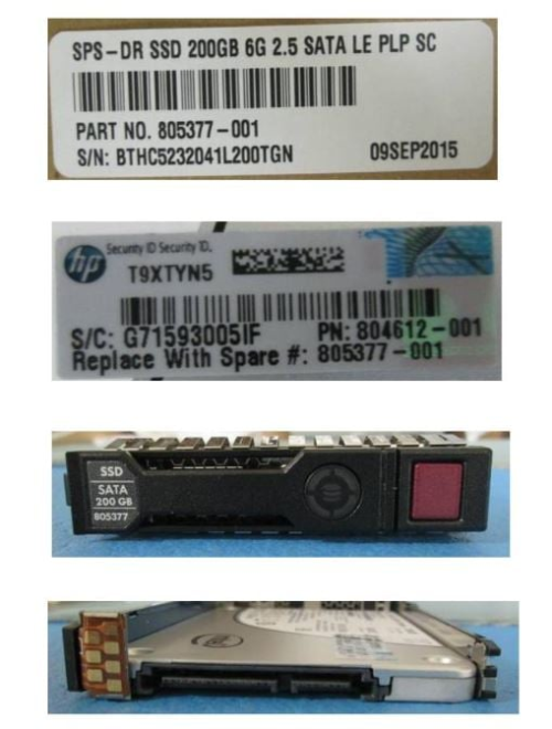 HPE 805377-001 200GB hot-plug G1 Solid State - OEM, Compatible, or Used - Partshere.com