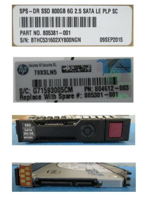 HPE 805381-001 800GB hot-plug G1 Solid State - OEM, Compatible, or Used - Partshere.com