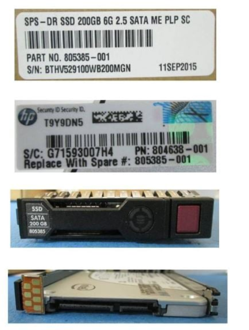 HPE 805385-001 200GB hot-plug Solid State Dri - OEM, Compatible, or Used - Partshere.com