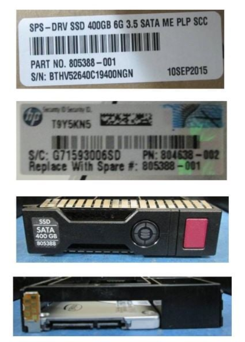 HPE 805388-001 400GB hot-plug Solid State Dri - OEM, Compatible, or Used - Partshere.com