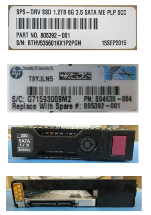 HPE 805392-001 1.2TB hot-plug Solid State Dri - OEM, Compatible, or Used - Partshere.com