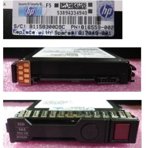 HPE 817049-001 960GB hot-plug Solid State Dri - OEM, Compatible, or Used - Partshere.com