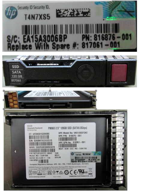 HPE 817061-001 120GB hot-plug Solid State Dri - OEM, Compatible, or Used - Partshere.com