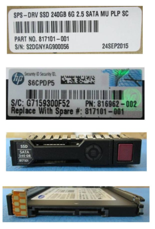 HPE 817101-001 240GB hot-plug Solid State Dri - OEM, Compatible, or Used - Partshere.com