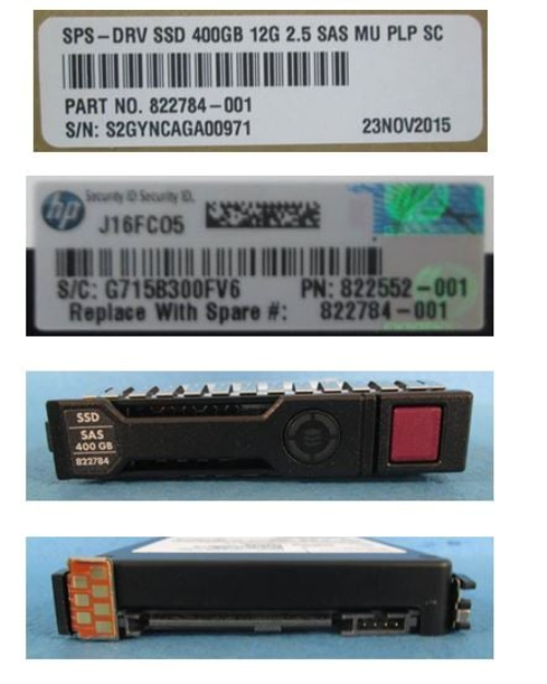 HPE 822784-001 400GB hot-plug Solid State Dri - OEM, Compatible, or Used - Partshere.com