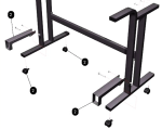 HP Q5677-60025 Castor and feet extension kit - OEM, Compatible, or Used - Partshere.com